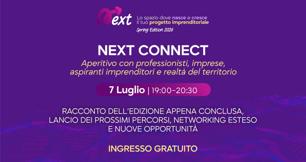 NEXT CONNECT: il 7 luglio a CO-LLAB l’evento conclusivo della Spring Edition 2026